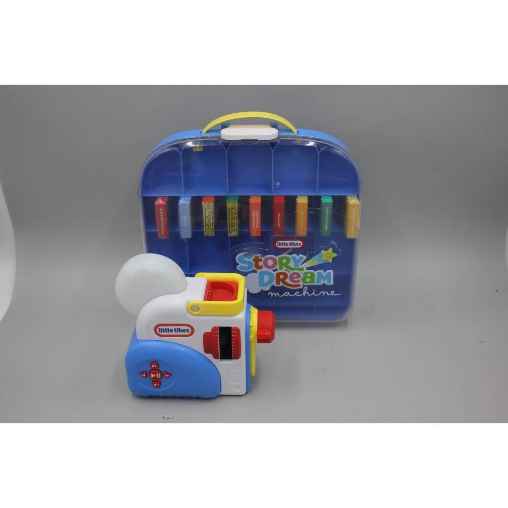 READ Little Tikes Story Dream Machine Toy Projector/Case, 9 Books Tested WORKING